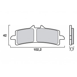 Brembo Vorne Bremsbeläge SR Sinter Racing/Strasse 07BB37SR