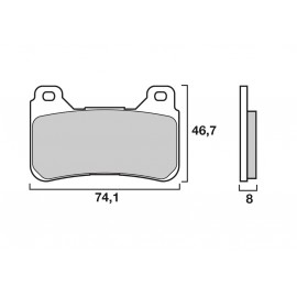 Plaquettes de frein avant Brembo SR Sinter Racing/Route HONDA