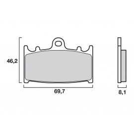 Plaquettes de frein avant Brembo SR Sinter Racing/Route HUSABERG, KAWASAKI, SUZUKI