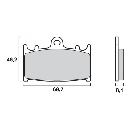 Front brake pads Brembo SR Sinter Racing/Road HUSABERG, KAWASAKI, SUZUKI