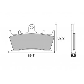Front brake pads BREMBO RC Extreme Racing KAWASAKI, SUZUKI