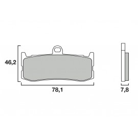 Brembo Z03 brake pads Type L Endurance 675 Daytona 2009-2016