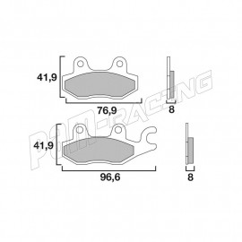 Brembo front/rear brake pads organic origin