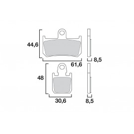 BREMBO front brake pads SA sinter Road R1, MT-01, V-Max