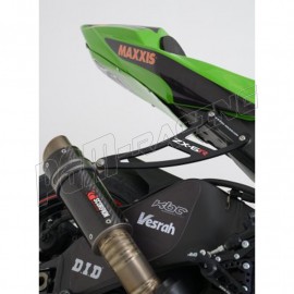 R&G Racing Auspuffhalterung mit Anschlussabdeckung für Kawasaki ZX-6R 2009-2016 | ZX-6R 636 2013-2016 und 2019-