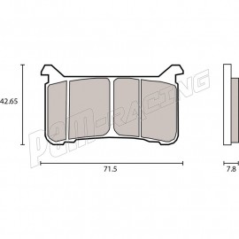 Brembo brake pads Z04 Speed CBR1000 RR/RA Fireblade 2017-2021