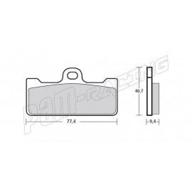 Brembo Z04 Typ O Pure Racing-Bremsbeläge für Brembo Bremssattel (vorne) GP4-RR | P4 32/36