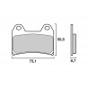 Plaquettes de frein avant Brembo SR Sinter Racing/Route 