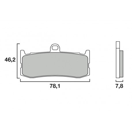 Front brake pads Brembo SR Sinter Racing/Road 675 Daytona 2009-2016