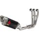 Akrapovic Auspuff Komplettanlage Racing Line (Edelstahl-Titan) für YZF-R7 2021-Racing Edelstahl-Carbon MT-09 2021-2023