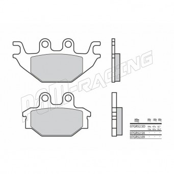 Brembo brake pads rear organic MT-125 2014-2019, YZFR125 2008-2022