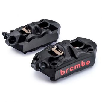 Set Bremssättel Radial BREMBO racing M4 34/34 Monoblock achsabstand 100 mm schwarz