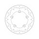 Disque de frein arrière fixe Serie Oro 220 mm R1 2004-2022, R6 2003-2022 BREMBO