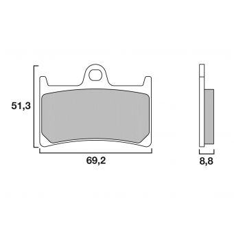 Brembo Original Carbonkeramik Bremsbeläge (vorne) Yamaha u.a. R6 1999-2019 | MT-09 | XSR900 2016- | ...