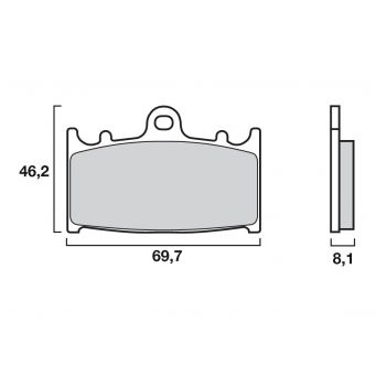 Brembo front brake pads quality of origin HUSABERG, KAWASAKI, SUZUKI