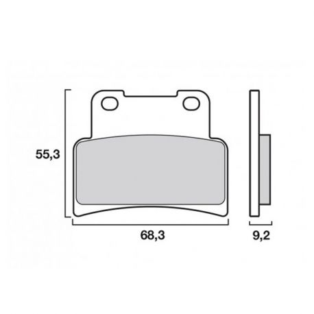 Front brake pads SR Sinter Racing/Road RS125, DORSODURO, SHIVER 750, MT, YZF125 BREMBO