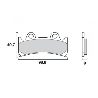 Front brake pads Brembo SR Sinter Racing/Road YZF750R/SP 1993-1997, FZR1000 1994-1995