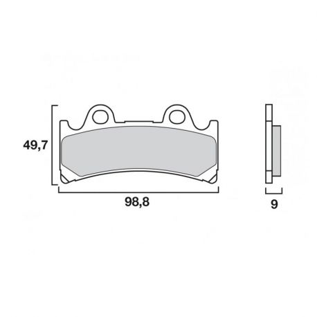 Front brake pads Brembo SR Sinter Racing/Road YZF750R/SP 1993-1997, FZR1000 1994-1995