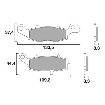 Brembo front brake pads SA Sinter Road KAWASAKI, SUZUKI