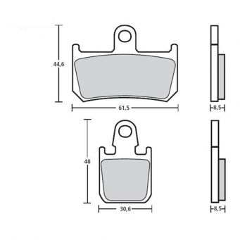 Brembo Vorne Pure Racing-Bremsbeläge Z04 Type G Bremsattel 6 Kolben R1, MT-01, V-Max