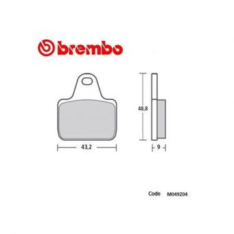 Plaquette de frein Brembo Z04 pour étrier XA88811