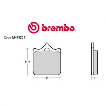 Brembo Vorne Endurance Racing-Bremsbeläge Z03 Typ A