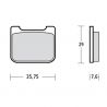 Brembo Carbon-Keramik Racing Bremsbeläge (hinten) für Bremssattel X206001