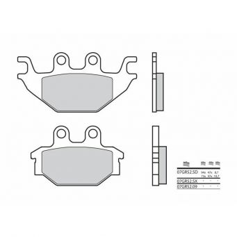 Bremsbeläge hinten Brembo MT-125 2014-2019, YZFR125 2008-2022