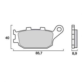 Bremsbeläge hinten BREMBO Ursprungsqualität HONDA, KAWASAKI, SUZUKI, YAMAHA 07HO36SP