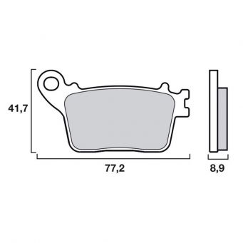 Plaquettes de frein arrière Origine CBR1000RR, CBR600RR, ZX10R, ZX636R, GSXR600, GSXR750, GSXR1000 Brembo