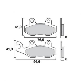 Brembo Bremsbeläge vorne oder hinten strasse 07SU12SD
