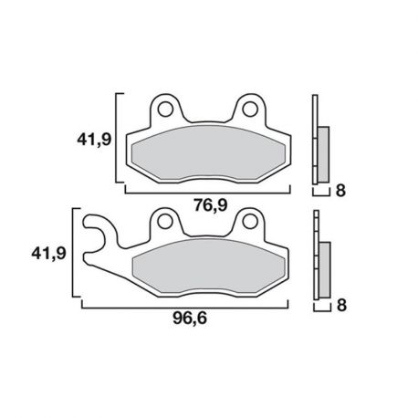 Bremsbeläge vorne oder hinten strasse BREMBO 07SU12SD
