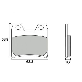 Brembo brake pads rear Brembo FZS1000 Fazer 2001-2005, XJR1300 2002-2016