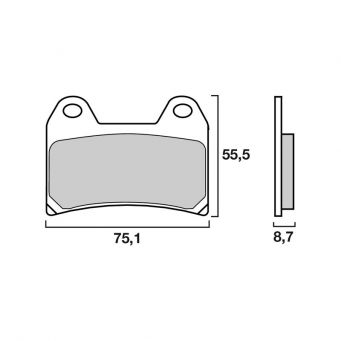 Set Bremsbeläge vorne Brembo Ursprungsqualitat 07BB1907