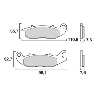 Brembo front brake pads organic quality of origin CBR 125 R 2004-2015