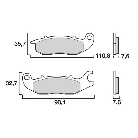 Plaquettes de frein avant BREMBO origine CBR 125 R 2004-2015