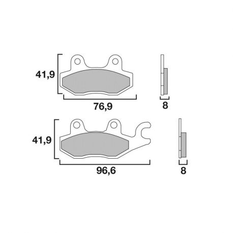 Brembo front/rear brake pads organic origin