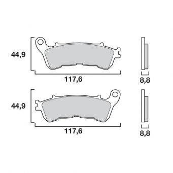 Brembo Bremsbeläge vorne SA Sinter strasse Honda