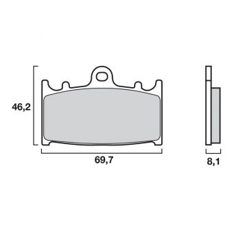 BREMBO front brake pads SA sinter Road HUSABERG, KAWASAKI, SUZUKI