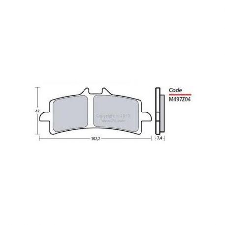 Vorne Endurance Racing-Bremsbeläge Brembo Z03 Typ C