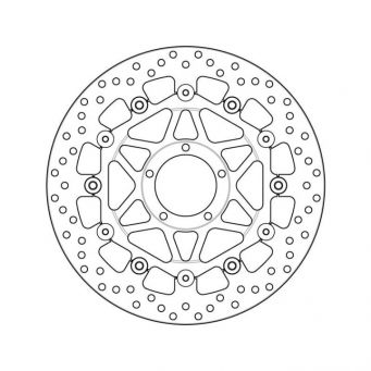 Floating front brake disc 330*72 mm Brembo serie oro compatible DCT system