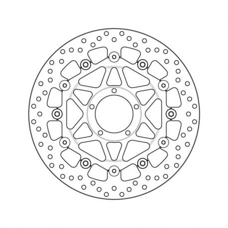 Disque de frein avant flottant Brembo DUCATI 330 mm série oro compatible système DCT 