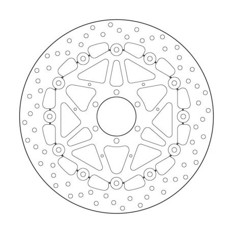 BREMBO floating front brake S1000RR, HP4, S1000XR serie compatible oro DCT system