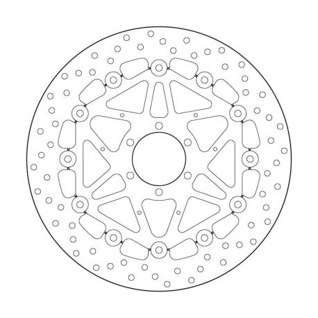 BREMBO floating front brake S1000RR, HP4, S1000XR serie compatible oro DCT system