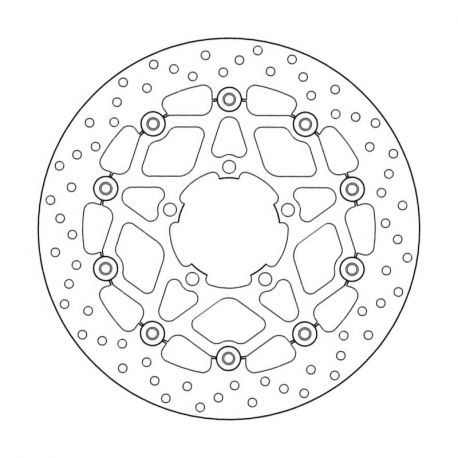 BREMBO floating front brake disc Street Triple 660/765 2017-2021 serie oro