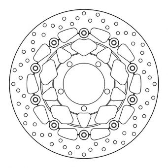 BREMBO floating front brake disc Daytona 675, Street Triple /R serie oro