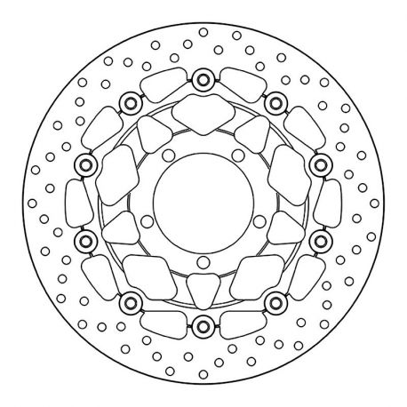 BREMBO floating front brake disc Daytona 675, Street Triple /R serie oro