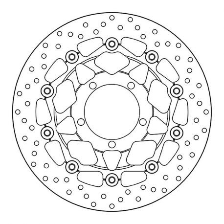 BREMBO floating front brake disc Daytona 675, Street Triple /R serie oro