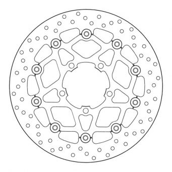 BREMBO floating front brake disc Daytona 675/R 2013-2016 serie oro