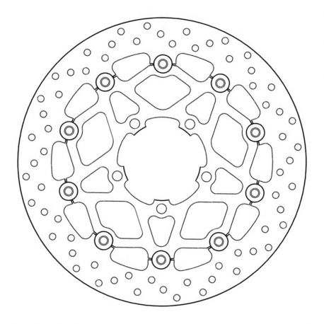 BREMBO floating front brake disc Daytona 675/R 2013-2016 serie oro